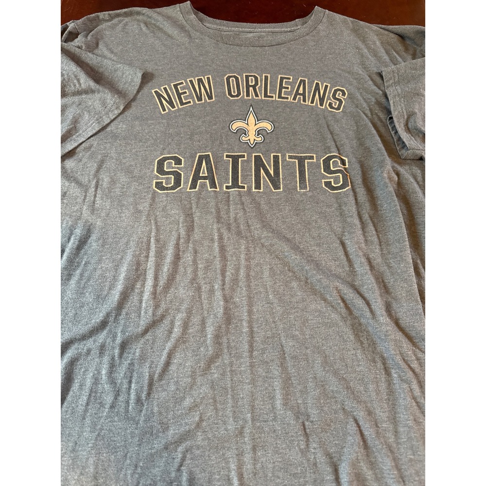 Fanatics New Orleans Saints NFL Graphic Tee Heather Gray Size 2XL Football Shirt
